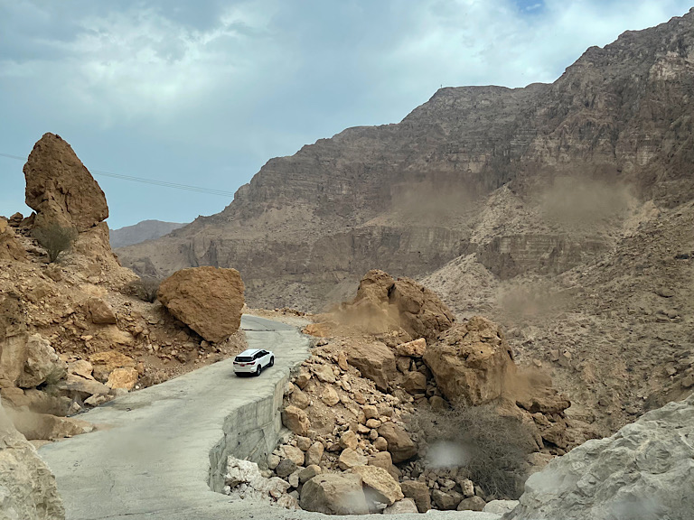 picture of a car on a mountain road