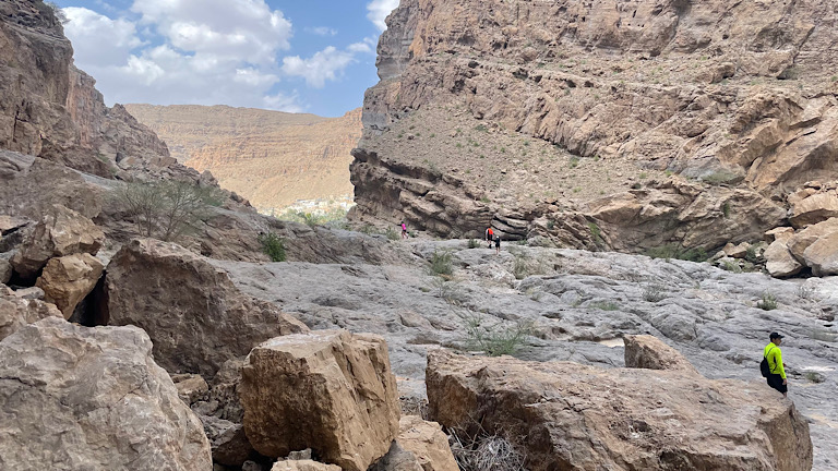 picture lokking towards the opening of a wadi